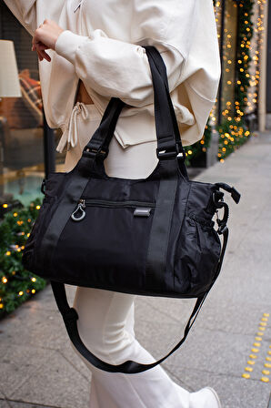 Hafif ve Dayanıklı Paraşüt Kumaş El Ve Çapraz Askılı Çok Bölmeli Çanta