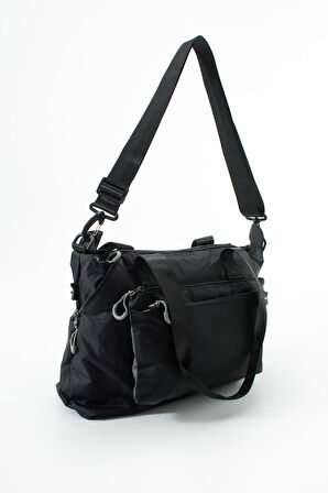 Genişleyebilir Yan Fermuarlı Paraşüt Kumaş Ayarlanabilir Omuz Çantası