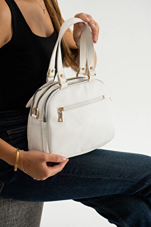 Kadın Suni Deri Ayarlanabilir Çapraz Askılı Smart Casual Omuz ve El Çantası