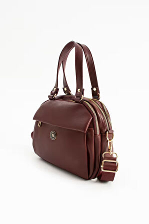 Kadın Suni Deri Ayarlanabilir Çapraz Askılı Smart Casual Omuz ve El Çantası