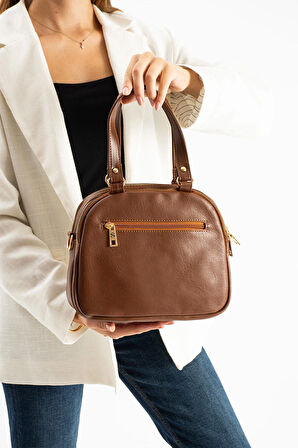 Sanmorris Kadın Siyah Yumuşak Suni Deri Ayarlanabilir Çapraz Askılı Smart Casual Omuz ve El Çantası