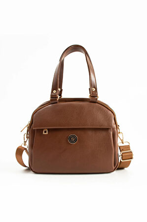 Sanmorris Kadın Siyah Yumuşak Suni Deri Ayarlanabilir Çapraz Askılı Smart Casual Omuz ve El Çantası