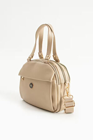 Kadın Suni Deri Ayarlanabilir Çapraz Askılı Smart Casual Omuz ve El Çantası