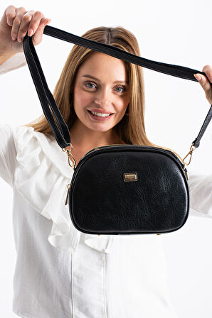 Kadın Suni Deri 4 Bölmeli Ayarlanabilir Çapraz Askılı Çapraz Ve Omuz Çanta