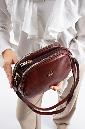 Kadın Suni Deri 4 Bölmeli Ayarlanabilir Çapraz Askılı Çapraz Ve Omuz Çanta