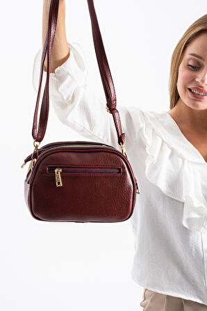 Kadın Suni Deri 4 Bölmeli Ayarlanabilir Çapraz Askılı Çapraz Ve Omuz Çanta