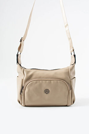 Kadın Ayarlanabilir Çapraz Askılı Çok Gözlü Suni Deri Omuz Çantası