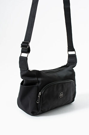 Kadın Ayarlanabilir Çapraz Askılı Çok Gözlü Suni Deri Omuz Çantası