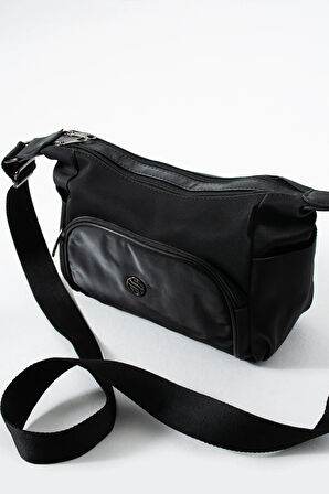 Kadın Ayarlanabilir Çapraz Askılı Çok Gözlü Suni Deri Omuz Çantası