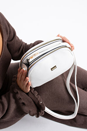 Kadın Suni Deri 4 Bölmeli Ayarlanabilir Çapraz Askılı Çapraz Ve Omuz Çanta