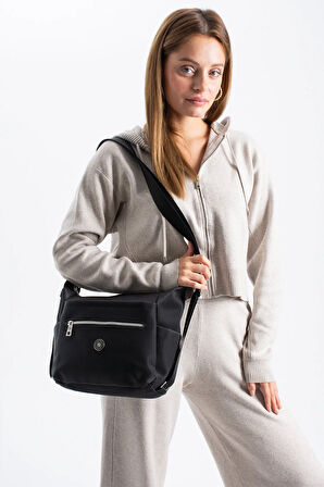 Kadın 4 Bölmeli Suni Yumuşak Deri Omuz Ve Sırt Çantası