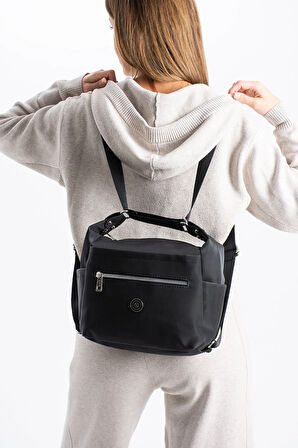 Kadın 4 Bölmeli Suni Yumuşak Deri Omuz Ve Sırt Çantası