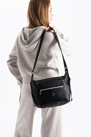 Kadın 4 Bölmeli Suni Yumuşak Deri Omuz Ve Sırt Çantası