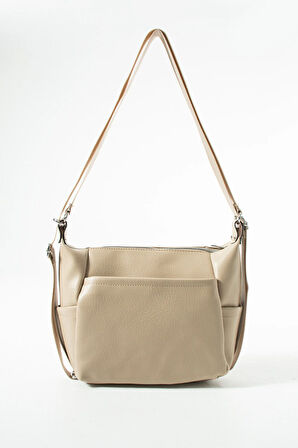 Kadın 4 Bölmeli Suni Yumuşak Deri Omuz Ve Sırt Çantası