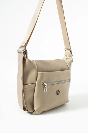 Kadın 4 Bölmeli Suni Yumuşak Deri Omuz Ve Sırt Çantası