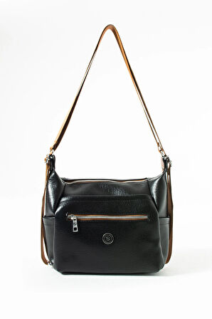 Kadın 4 Bölmeli Suni Yumuşak Deri Omuz Ve Sırt Çantası