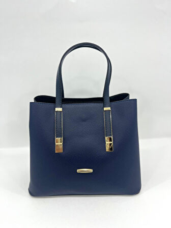 Kadın Uzun Askılı 4 Bölmeli Gold Aksesuarlı Sade Şık El Ve Omuz Çantası