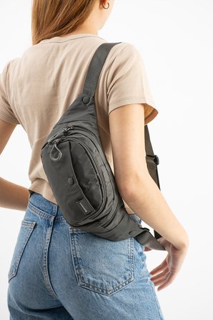 Unisex Paraşüt Kumaş Suya Dayanıklı 3 Bölmeli Body Bag SI-6036