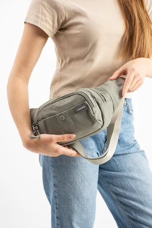 Unisex Paraşüt Kumaş Suya Dayanıklı 3 Bölmeli Body Bag SI-6036