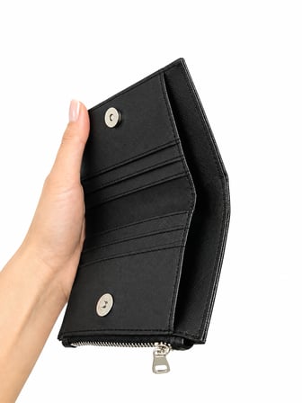Unisex Fermuarlı Kartlık Çok Gözlü Kompakt Cüzdan S-2006