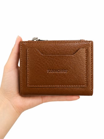 Unisex Fermuarlı Kartlık Çok Gözlü Kompakt Cüzdan S-2006