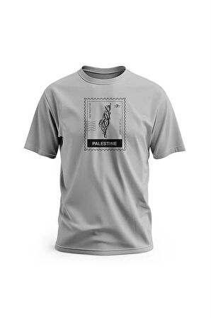 Kısa Kollu Filsitin Posta Ortada Dijital Baskılı S - 2XL T300001