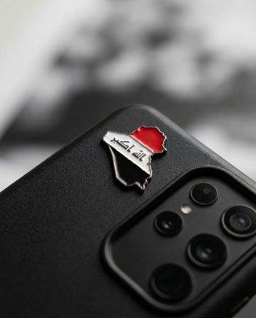 Irak Haritası ve Bayrağı Tasarımlı 3D Telefon Arka Süs A300120