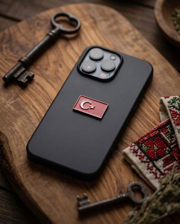 Türkiye Bayrağı Telefon Sticker – 3D Metal Tasarım, Premium Kalite Arka Süs A300129