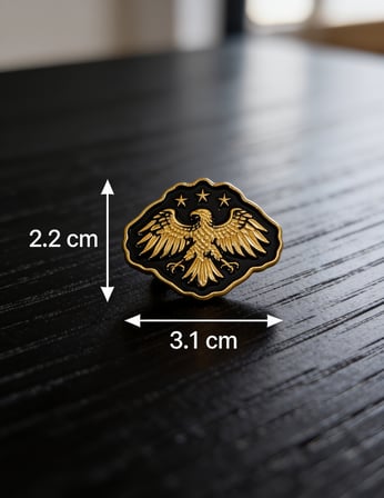 Zaytoon Suriye Kartalı Telefon Sticker 3D Metal Siyah Altın Renk 2.2x3.1 cm