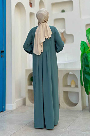 Düğme Detaylı Elbise 6028 Mint