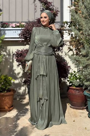 Bym Fashion Valentino Abiye 7037 Haki