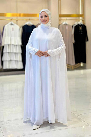 Elbise Abaya Takım 3921 Ekru
