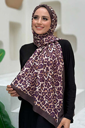 Leopar Desenli Şal 2067 Kahverengi