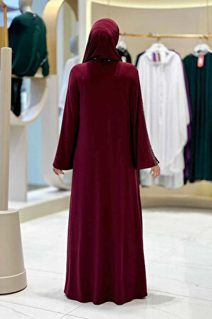 Pelerin, Elbise ve Şal Üçlü Takım 3932 Bordo