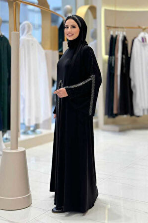 Pelerin, Elbise ve Şal Üçlü Takım 3932 Siyah