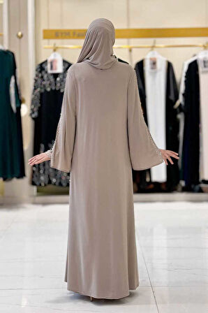 Pelerin, Elbise ve Şal Üçlü Takım 3932 Vizon