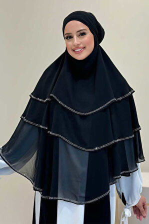 Taş Detaylı Sufle 6030 Siyah