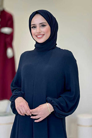 Verevli Tunik, Pantolon ve Şal Üçlü Takım 3937 Lacivert