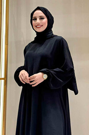 Verevli Tunik, Pantolon ve Şal Üçlü Takım 3937 Siyah