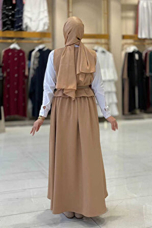 Etek ve Yelek İkili Takım 6035 Vizon