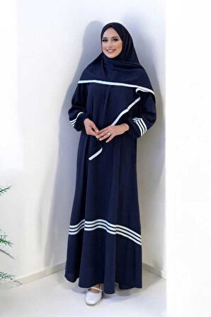 Şal Elbise İkili Takım 6036 Lacivert