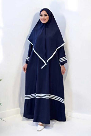 Şal Elbise İkili Takım 6036 Lacivert