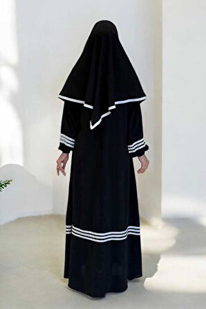 Şal Elbise İkili Takım 6036 Siyah