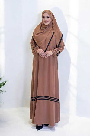 Şal Elbise İkili Takım 6036 Taba