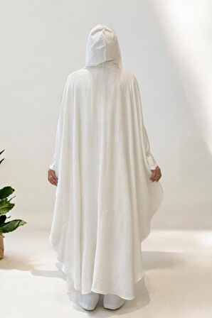 Tunik, Pantolon ve Abaya Üçlü Takım 8663 Ekru