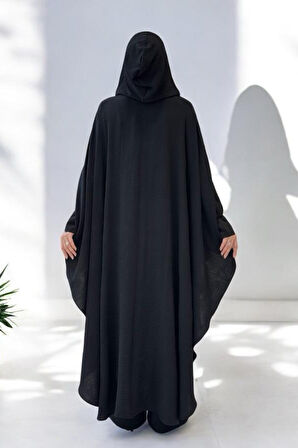 Tunik, Pantolon ve Abaya Üçlü Takım 8663 Siyah