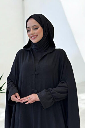 Tunik, Pantolon ve Abaya Üçlü Takım 8663 Siyah
