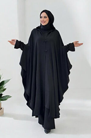Tunik, Pantolon ve Abaya Üçlü Takım 8663 Siyah