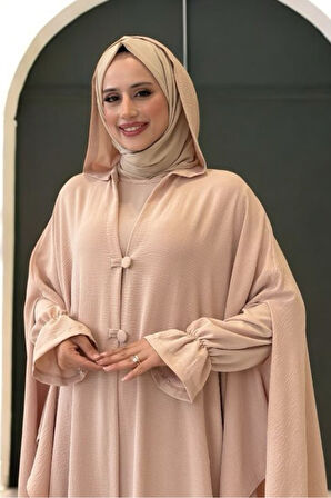 Tunik, Pantolon ve Abaya Üçlü Takım 8663 Taş