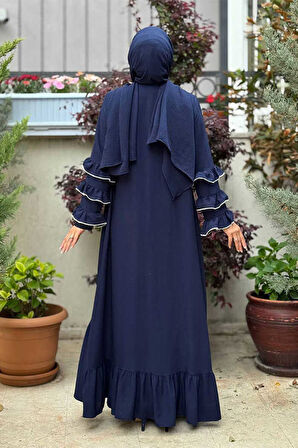 Şal ve Ferace İkili Takım 70018 Lacivert
